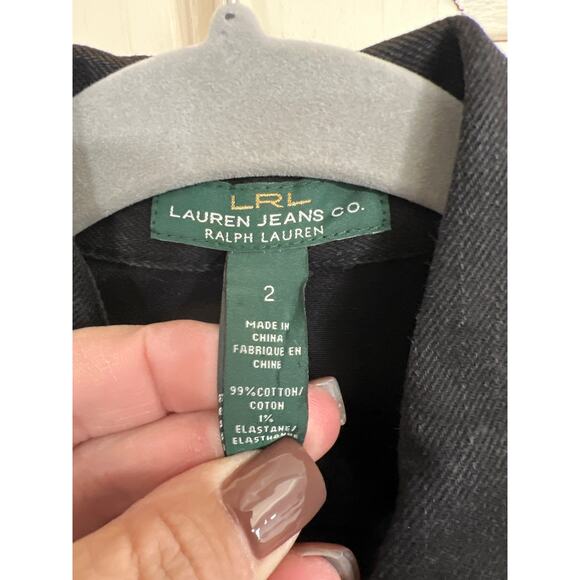 LRL Ralph Lauren size 2 black denim fitted dress - Picture 3 of 5